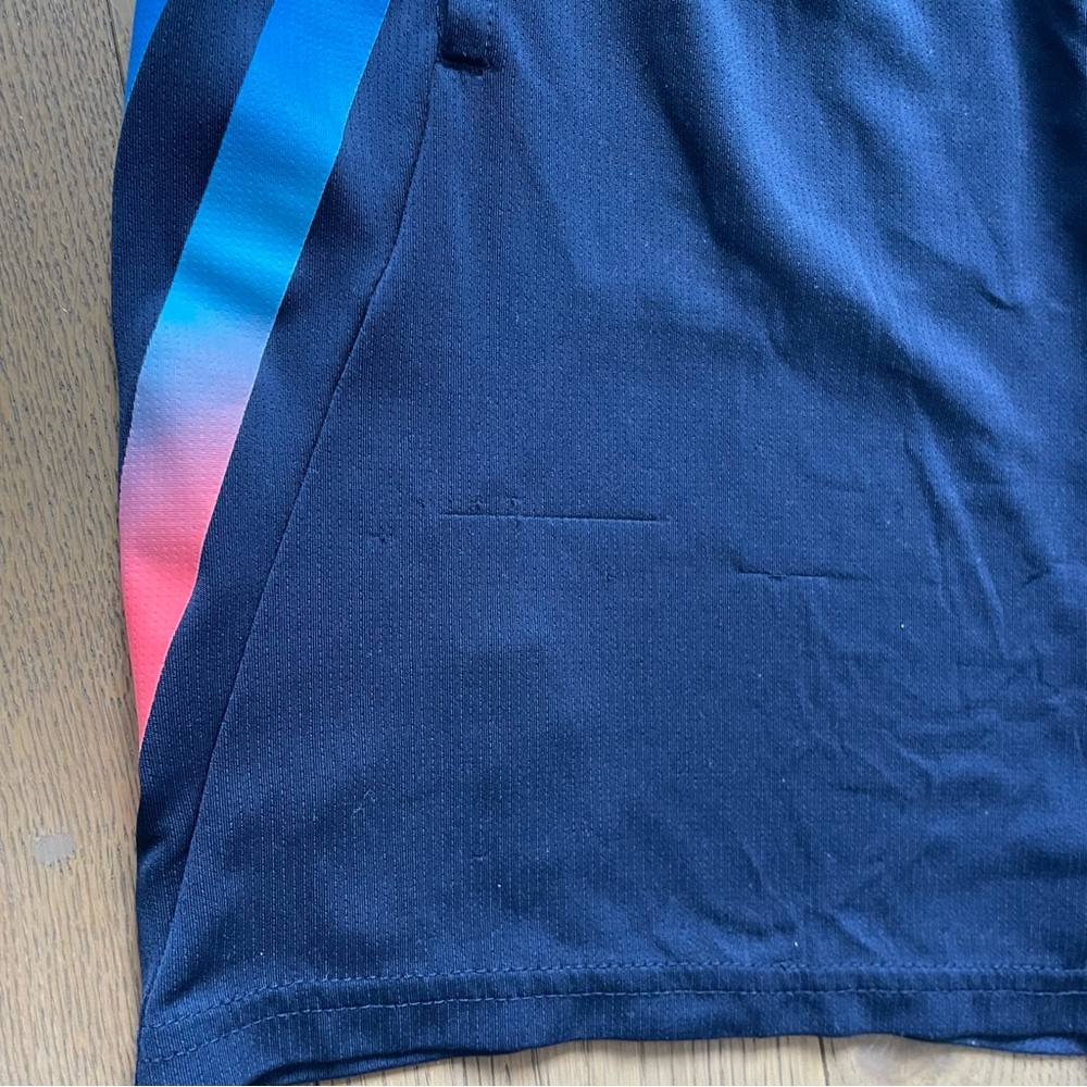 Adidas AEROREADY Boys' Navy Gradient Bold 3 Stripe Shorts - Picture 5 of 9
